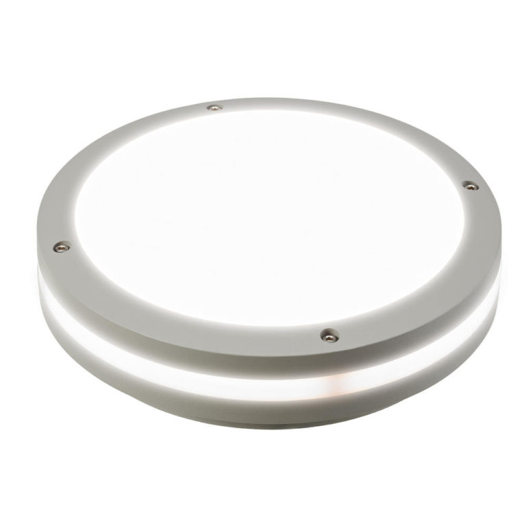 Halo LED Bulkhead Light Round 300mm Lighting Waterproof IP65 20W Emergency Sensor DALI