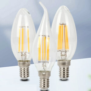 Dimmable Amber LED Filament Candle Bulb