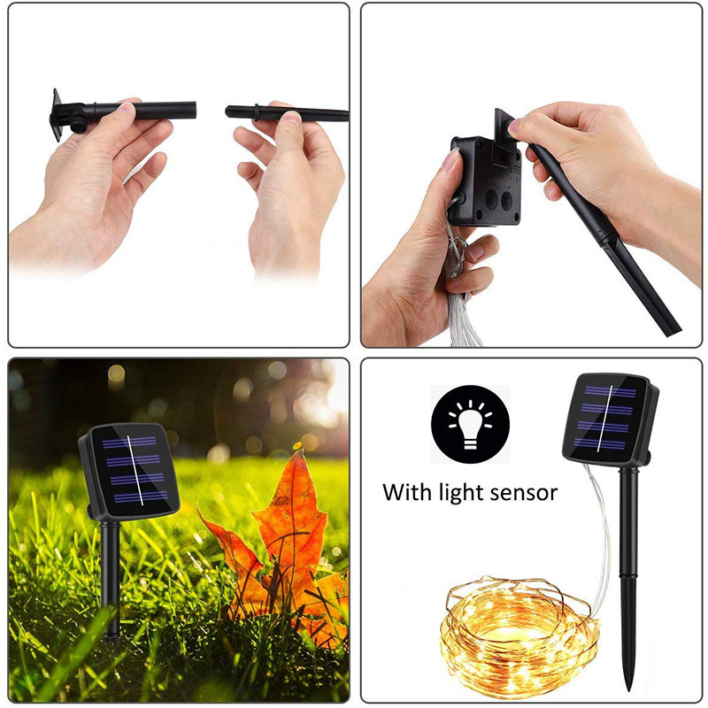 ILED-CS-A S11 Solar Christmas Wedding Party Fairy Copper Wire LED String Light Solar Christmas Wedding Party Fairy Copper Wire LED String Light