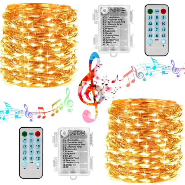 Music Christmas Wedding Party Fairy Copper Wire LED String Light