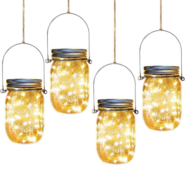 Solar Mason-Jar with Chrstimas Party Fairy LED String Light