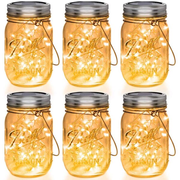 Solar Mason-Jar with Chrstimas Party Fairy LED String Light