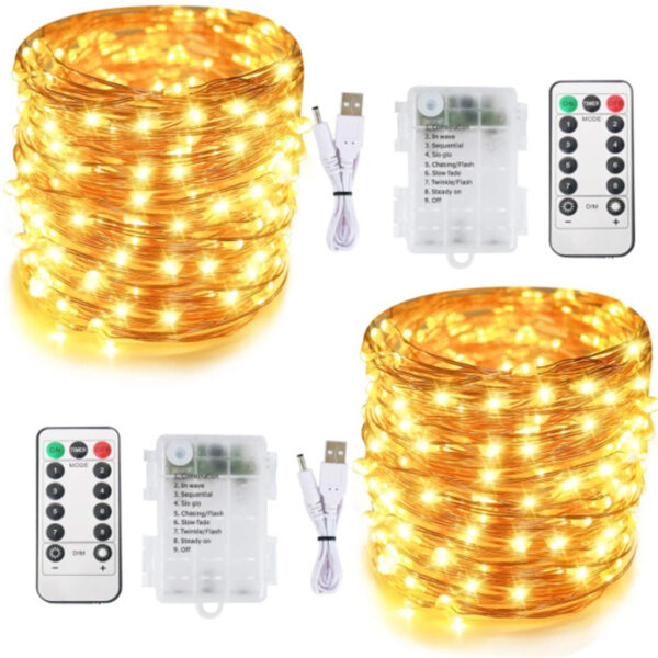 3AA Battery and USB Fairy Deck LED Copper Wire String Light