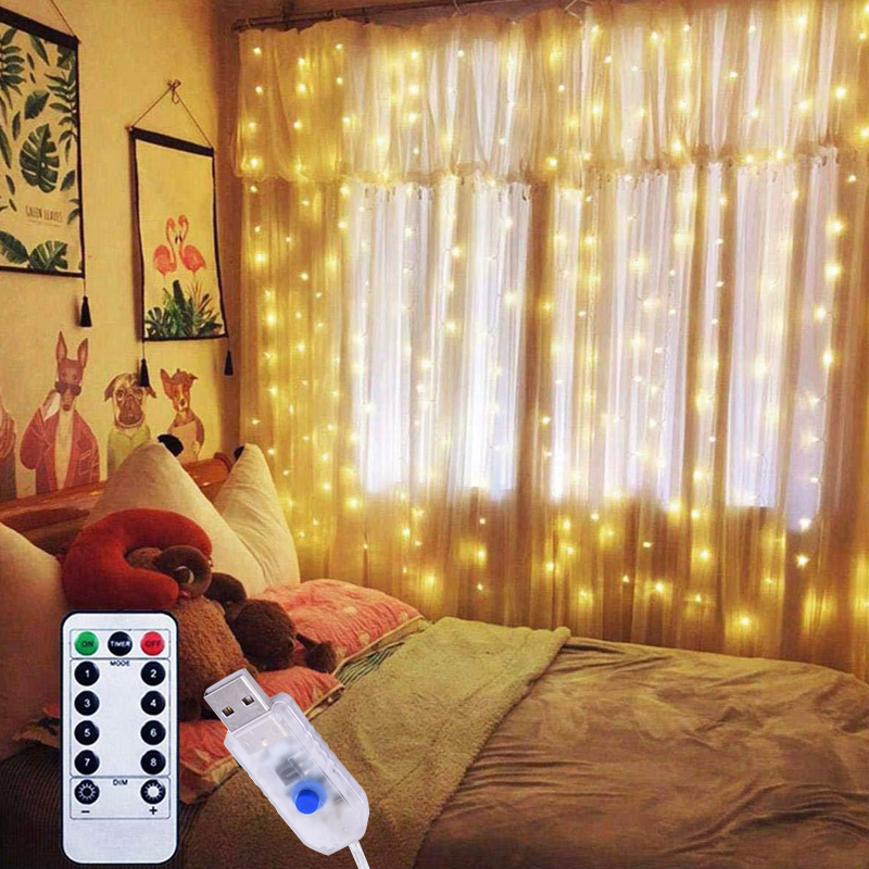 ILED-CS-A S6 USB Christmas Wedding Fairy Curtain Copper Wire LED String Light USB Christmas Wedding Fairy Curtain Copper Wire LED String Light