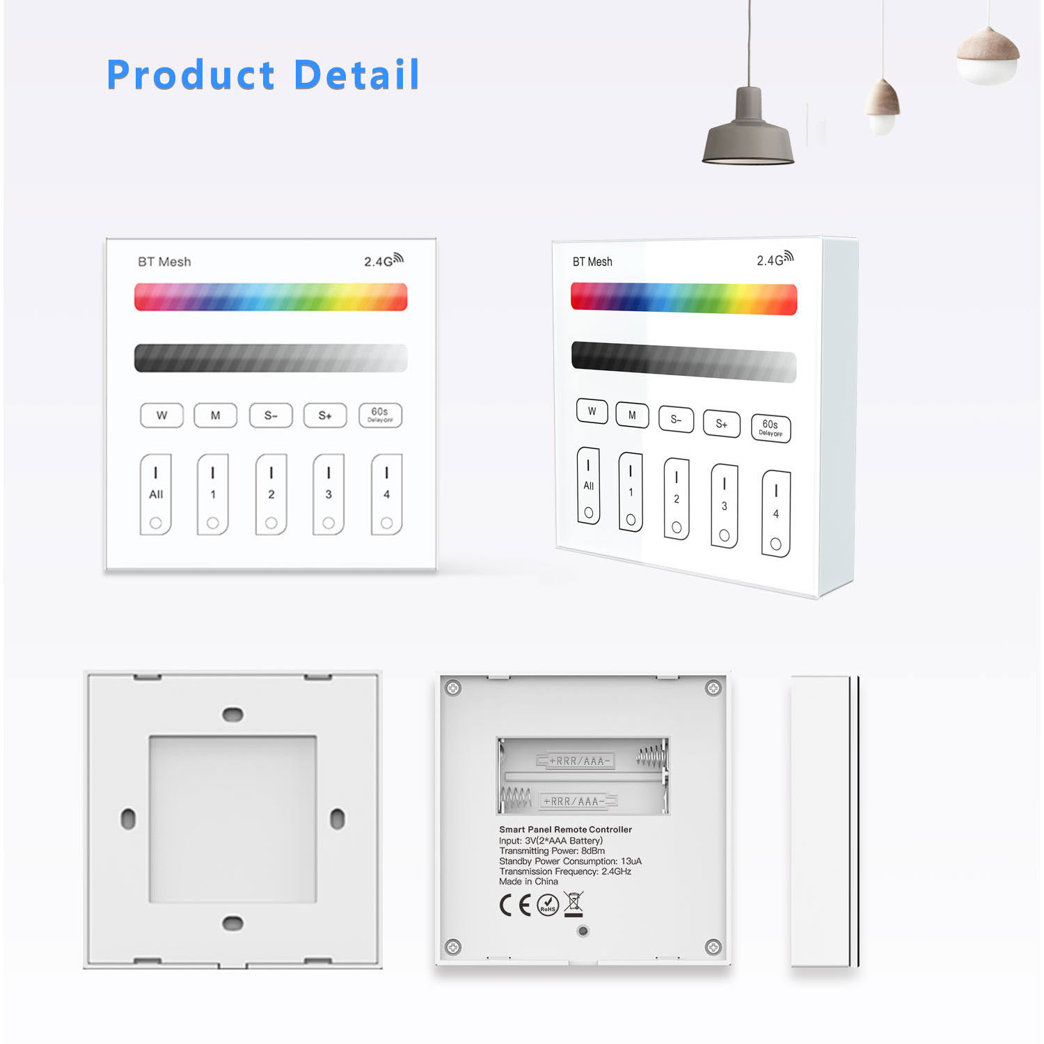 ILED-DM3 D RGBW Controller Bluetooh Switch RGBW Controller Bluetooh Switch