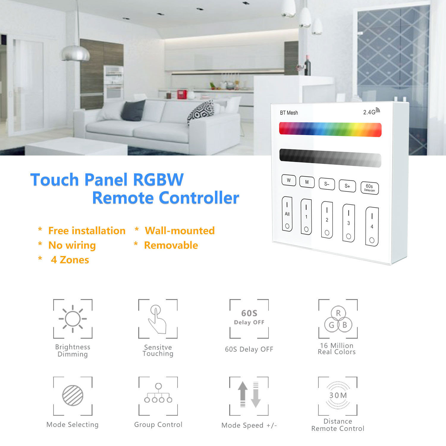 ILED-DM3 D RGBW Controller Bluetooh Switch RGBW Controller Bluetooh Switch