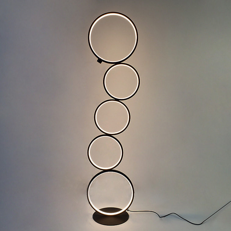 ILED-FR10 Arc Floor Lamps for Living Room with Five LED Rings Arc Floor Lamps for Living Room with Five LED Rings