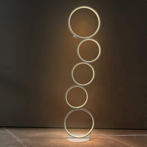 Arc Floor Lamps for Living Room with Five LED Rings