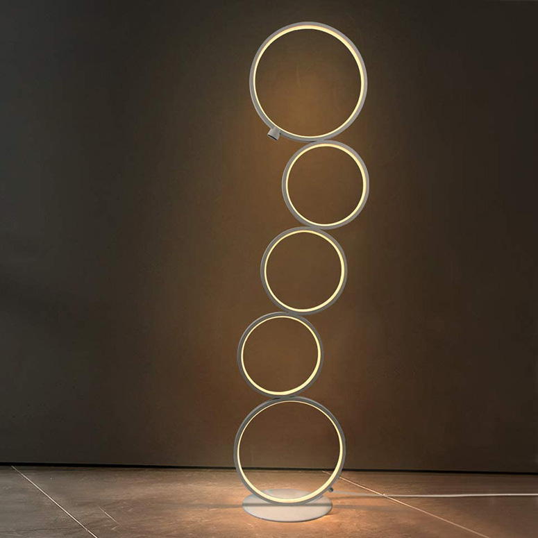 ILED-FR10 Arc Floor Lamps for Living Room with Five LED Rings Arc Floor Lamps for Living Room with Five LED Rings