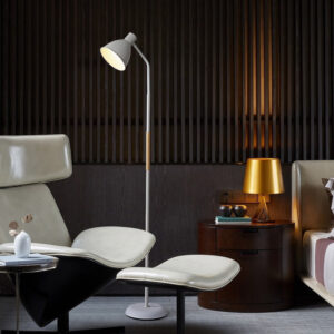 Black Floor Lamp with E27 Socket for Study Bedside Bedroom Lighting ILED-FR12