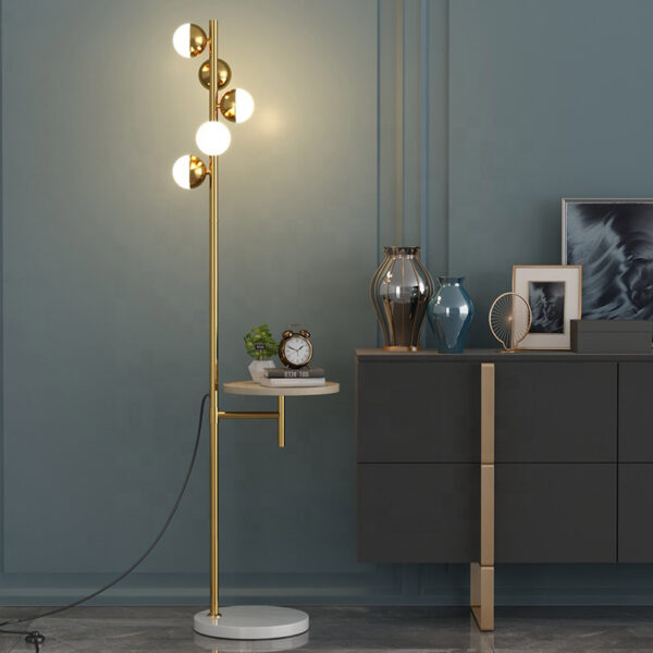 Ball Floor Lamps with Shelves for Corning Lighting ILED-FR7