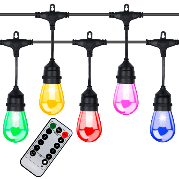 RGB LED String Light Outdoor RGB Patio Garden Lighting