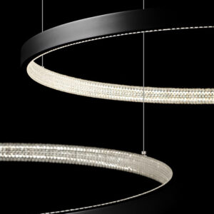 Black Round LED Pendant Light