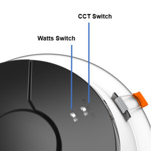 3CCT Anti Glare LED Downlights with Watts Selectable 3 to 8 Inches
