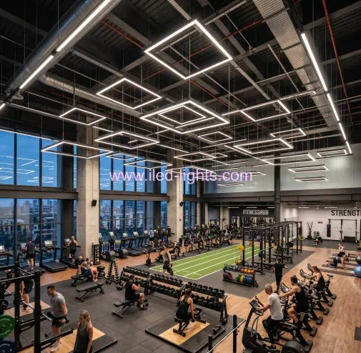 square linear light for fitness room 1