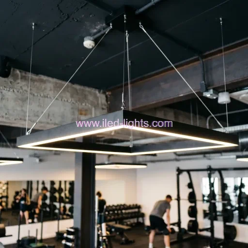 square linear light for fitness room 1