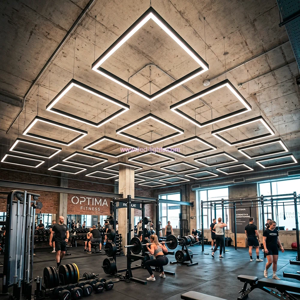 square linear light for fitness room 1