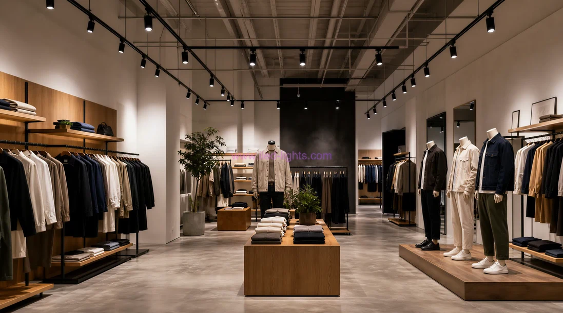 LED Track Lights in Retail Shop