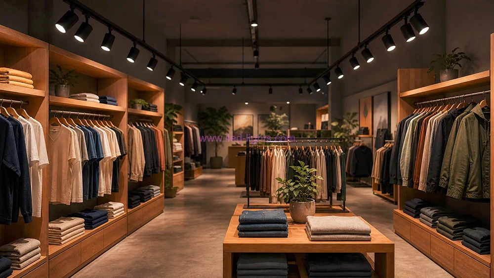 LED Track Lights in Retail Shop