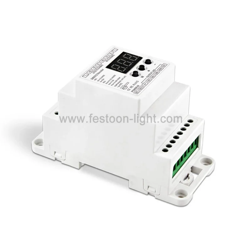 5 CH DMX Decoder 512 RGBWW DIN Rail