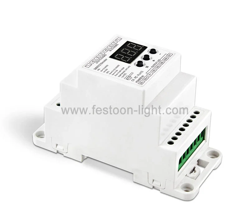 5 CH DMX Decoder 512 RGBWW DIN Rail